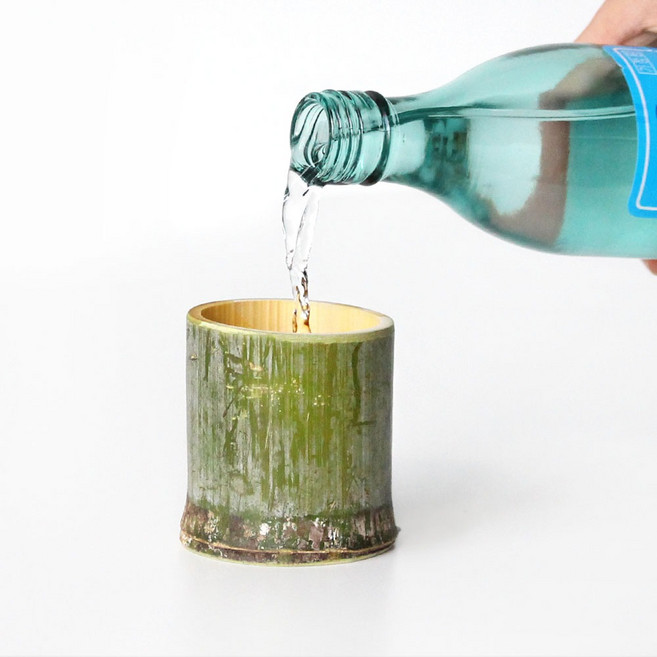 담양 대나무 소주잔 ( 감성 캠핑 글램핑 바베큐 특이한 술잔 전통 사케잔 생대나무 레트로 홈포차꾸미기 다용도 예쁜컵 )