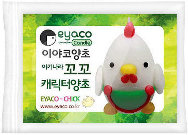 TNB 이야코 아기나라 양초 BABY WORD, 꼬꼬 엄마닭, 1개