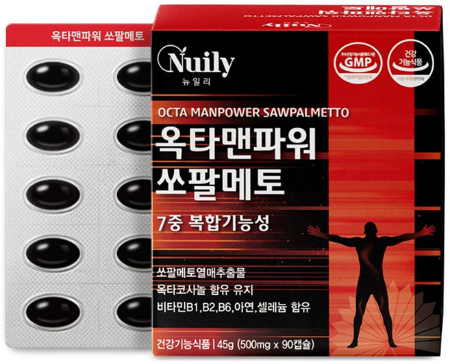 뉴일리 7중복합기능성 옥타맨 파워쏘팔메토 90캡슐 (3개월) 1개, 90정