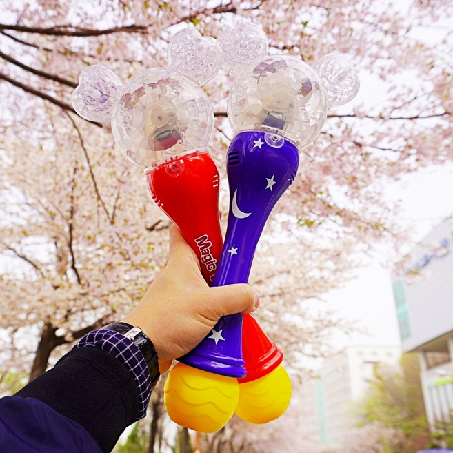 자동 버블스틱 비눗방울 버블건 어린이 야외 장난감 리필 용액, 01_생쥐 자동 비눗방울 버블봉 빨강, 빨강, 1개