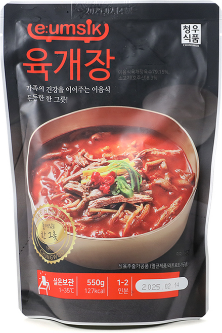청우식품 이음식 육개장, 1개, 550g