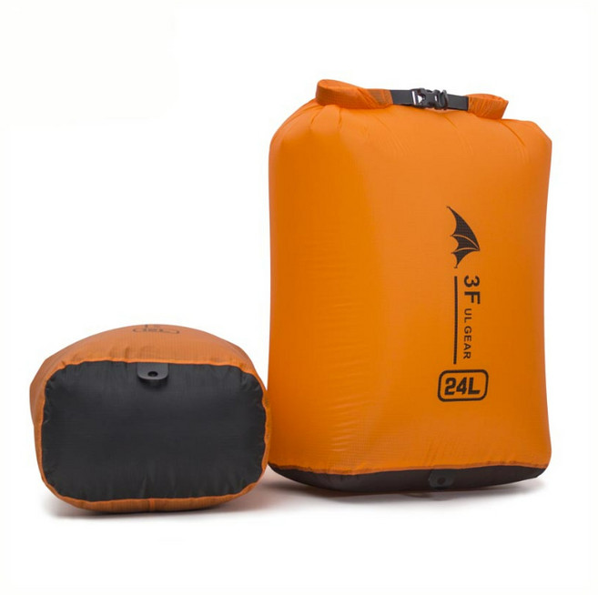3F UL Gear 方底15D/210T 輕量登山薄款防水袋, 15D尼龍-6L-28克-現貨綠色