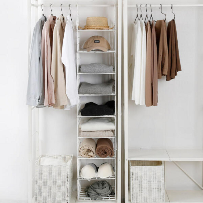 홈앤하우스 옷장안 선반 행거 하프, 소8단