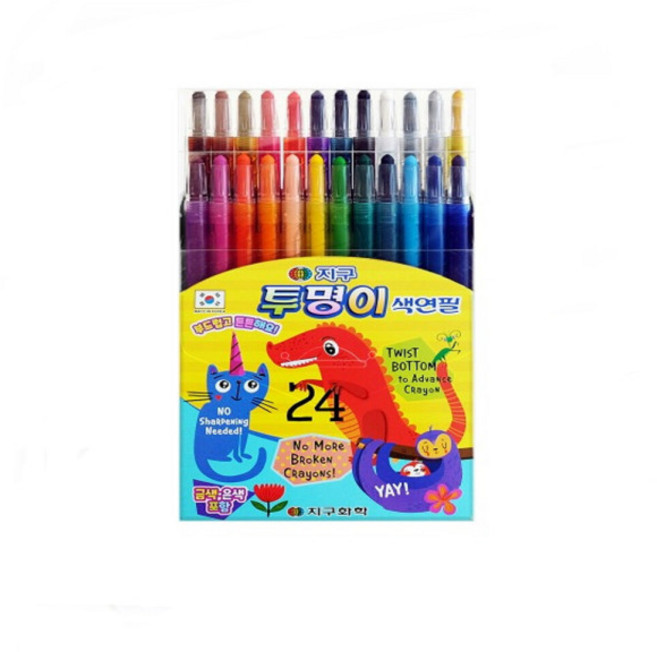 지구화학 투명이 색연필 24색