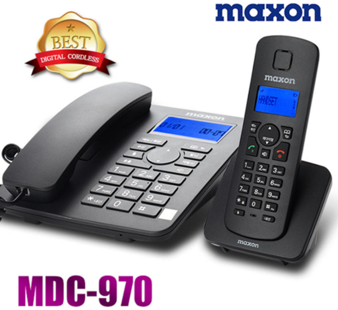 맥슨 1.7GHz 유무선전화기 MDC-970 발신자표시 사무실 전화기
