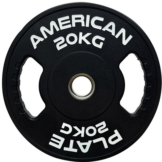 아메리칸플레이트 중량원판 우레탄 블랙 TPU 냄새없는 바벨 플레이트 프리미엄 헬스 20kg 1개