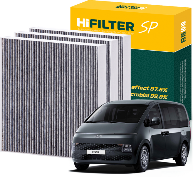 하이필터 현대 자동차 스타리아 활성탄 에어컨필터, 3개, 스타리아 (4세대 US4) HI-L012