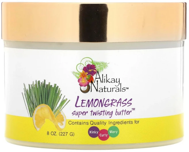Alikay Naturals Lemongrass Super Twisting Butter for Hair 8oz알리카이 네이처럴스 레몬그라스 슈퍼 트위스팅 버터 헤어용 8온스 (, 1, 227g - 쿠팡