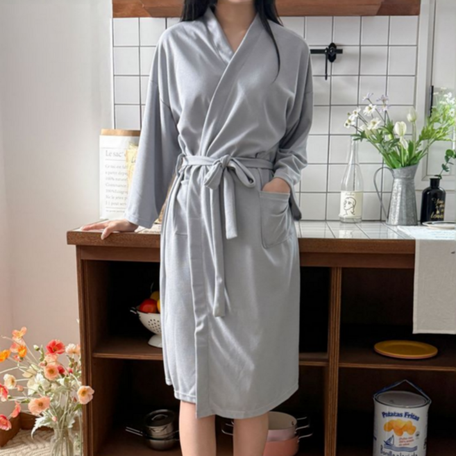단비상자 여성용 샤워가운 와플 호텔 골프 로브 목욕 가운