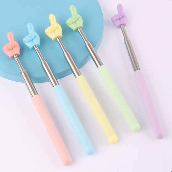 5단 손가락 지시봉 길이조절 수업 파티 안테나 포인터 ohx+1530Hw, 블루