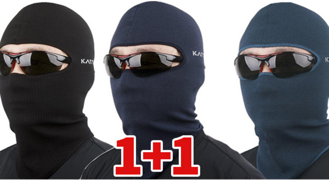 (주)에이스샵_1+1 춘추용 바라클라바 보온유지 춘추용 방한마스크 히트페이스, 히트 바라클라바(블랙1+블루그린1), 1개