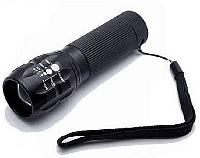 판매1위 건전지무료 먼곳까지 훤하게 초강력LED줌후레쉬 줌손전등 군용손전등 초미니손전등 LED랜턴, 1개