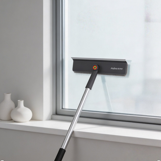 조이보스 길이조절 유리닦이 방충망 먼지제거 스퀴지 3 in 1 청소밀대, 그레이, 1개
