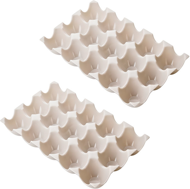 블럭마트 15구 럭셔리 에그케이스, 화이트, 2개