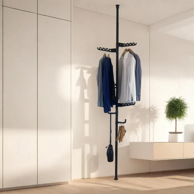 홈치치 폴행거 접이식 폴딩 스탠드, 블랙