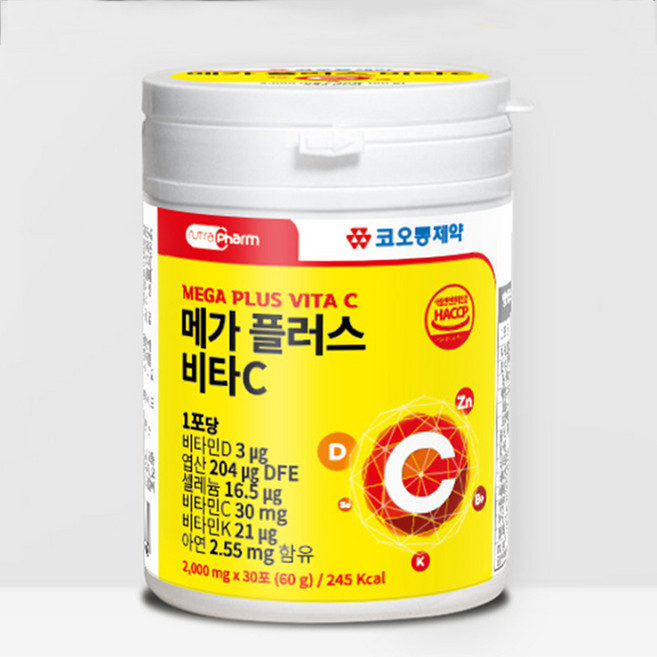 [코오롱제약] 메가 플러스 비타C 2000mg x 30포(3세트) 스틱, 3개, 60g