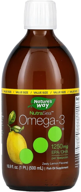 네이처스웨이 뉴트라씨 오메가 3 레몬 500ml EPA DHA 피쉬오일, 기본, 1개 - 쿠팡