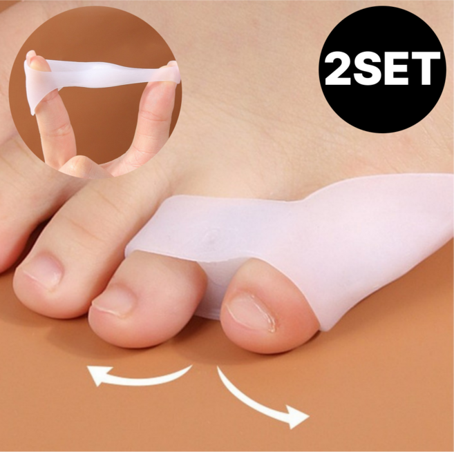 PRET 새끼발가락 교정기 보호패드, 흰색, 2세트