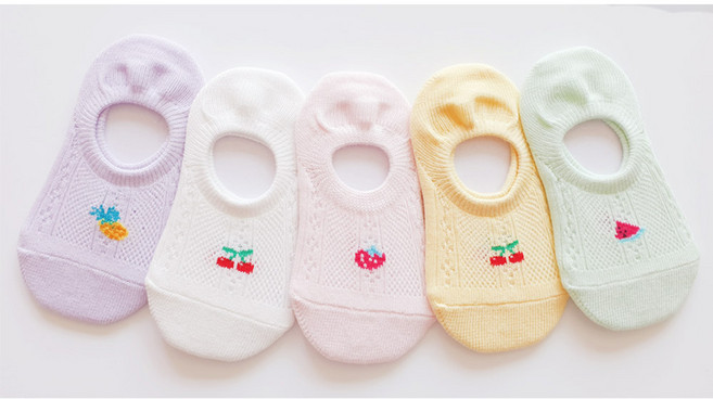 양말하우스 아동양말 샤샤 망덧신 (혼합5종) 딸기 체리 튤립 여아 여름양말 스니커즈