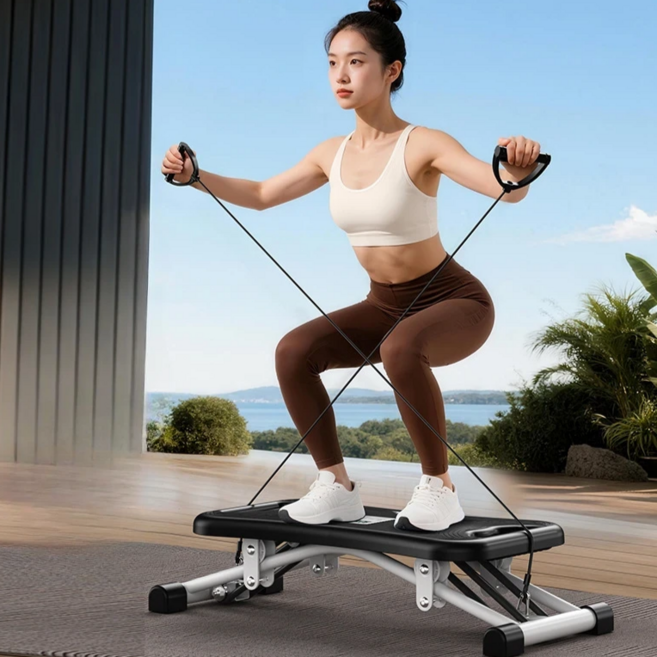 스텝퍼 계단운동기구 트위스트스텝퍼 운동기구스테퍼 실내운동기구스키머신 630mm*245mm*175mm, 블랙