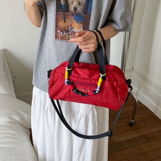 굿도우 여성 경량 캐주얼 나이론 숄더백