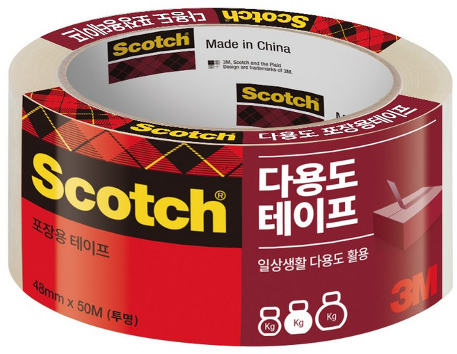 3M 스카치 포장용 테이프 2x강력 3615 투명 48mmx50m