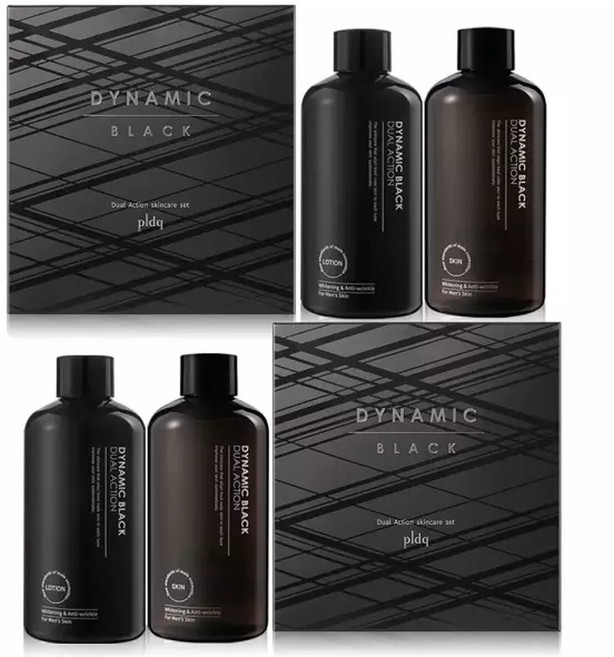 다이나믹블랙 남성화장품 스킨 로션 세트 2개 / 대용량 남자 화장품 / 주름개선 미백효과 기능성