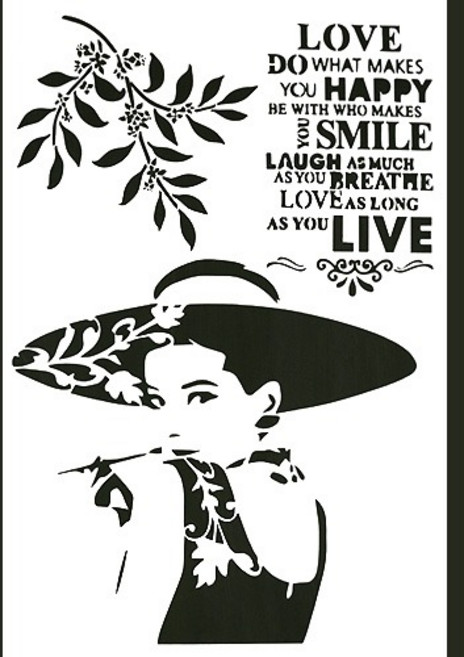 스텐실도안 귀부인 레터링 B-01-023, 1개