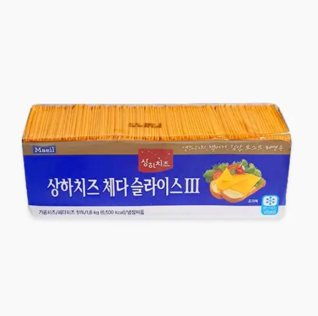 매일 상하체다 슬라이스치즈(Three) (100매) 냉장 아이스박스포함, 1.8kg, 1개, 1.8kg