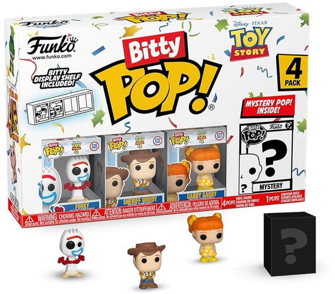 [4] Funko Bitty Pop 토이 스토리 - 포키 4PK - 포키 우디 개비 개비 및 서프라이즈 미스터리 미니 피규어 - 2.2cm(0.9인치) 수집용 - 쌓을 수, [4] Funko Bitty Pop 토이 스토리 - 포