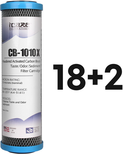 CB-1010X 블럭망카본 필터 1박스 20개 10인치 하우징용