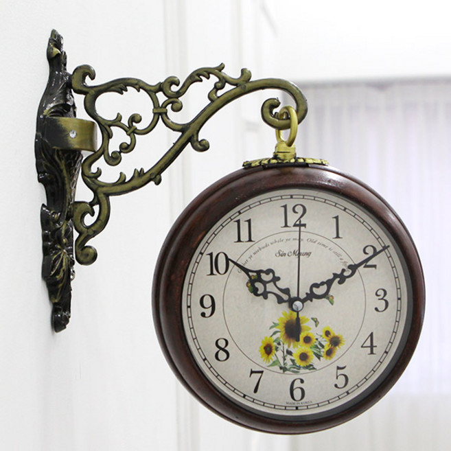 데일리데코 메피토스 양면 벽시계/ 국내제작, 엔틱