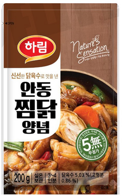 하림 안동찜닭 양념, 200g, 1개