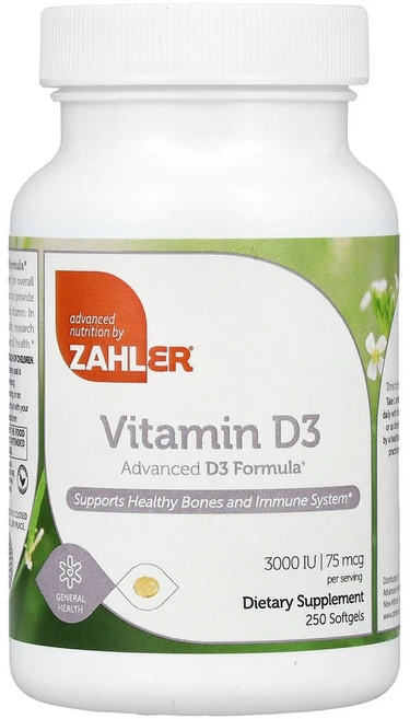 잘러 비타민 D3 포뮬러 75mcg(3000IU) 250정 소프트젤, ZAH00040, 1개 - 쿠팡