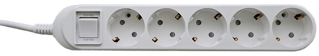 베네핏 국내생산 절전 5구 멀티탭, 1개, 1.5m, 화이트