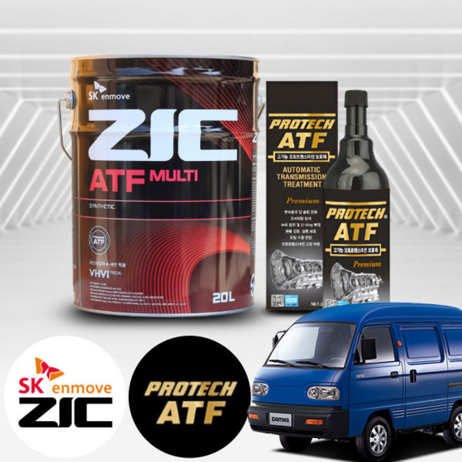 쉐보레 다마스 0.8(~08) 가솔린 지크 ATF 멀티 미션오일 20L+프로텍 미션보호제