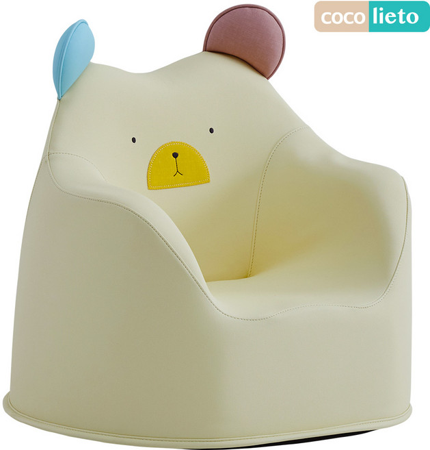 리에또 코지 캐릭터 유아소파 1인용 아기 돌 생일선물 아기의자, 베어 코지 밀크
