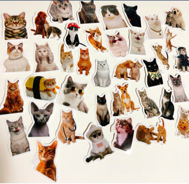 헤몬팜 귀여운 고양이 캐릭터 다꾸용 스티커, 1개, 고양이86