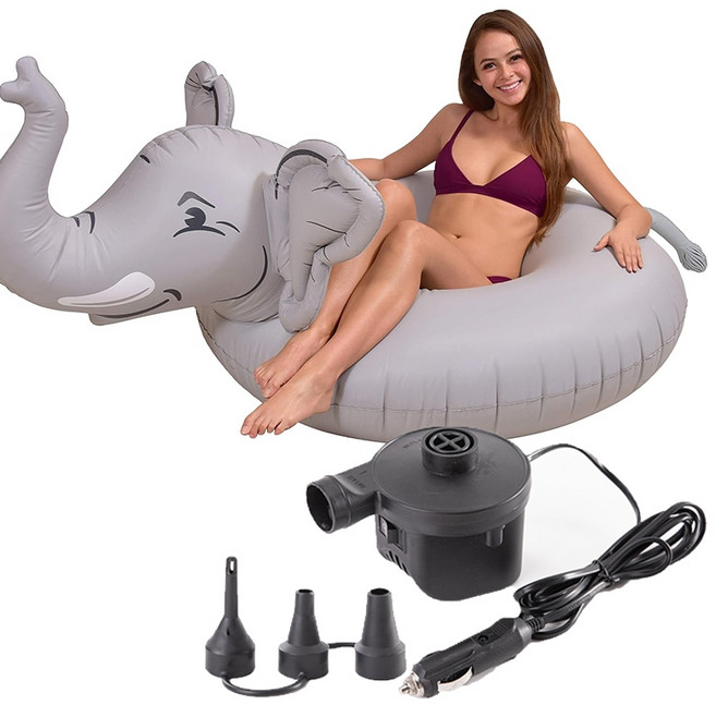 코끼리 튜브 대형 성인용 물놀이 장난감 워터 해먹 보트 인싸템, 튜브 + 차량용 펌프, 1개