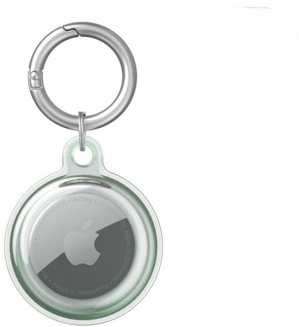 에어태그 방수 키링 클리어 케이스 보호 홀더, 1개, 투명 그린