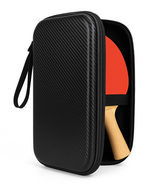 마켓세일러 탁구 라켓 하드 케이스 파우치 가방, 블랙, 1개