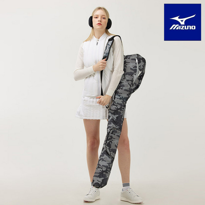 미즈노 골프 클럽 케이스 하프백 파크골프 가방, 그레이 카모