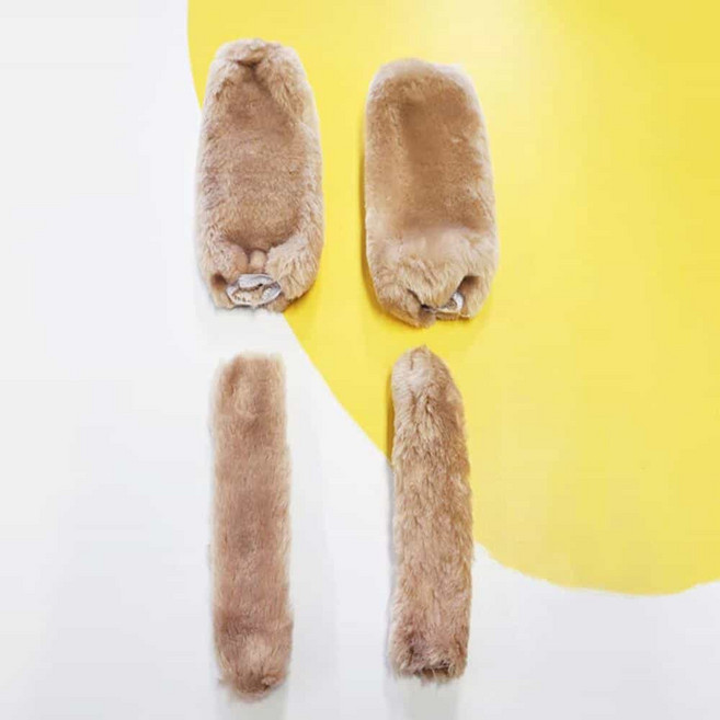 오토바이 핸들 커버 베이지 킥보드 보온 손보호 바람막이 안감 방한용