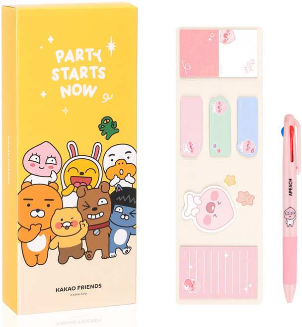 카카오프렌즈 스터디 키트2 크리스마스 어린이 필기구 문구세트 단체선물 답례품, 1세트, 03.어피치세트