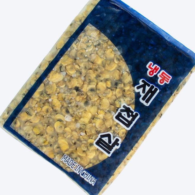 바다받아 자숙 재첩살 재첩 냉동 업소용, 8kg(500gX16팩), 1박스