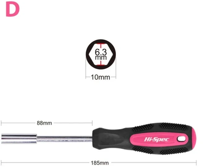 드라이버1PC 6.35mm 핸들 슬롯 형 Hex Torx 필립스 비트 래칫 스크루 드라이버 비트 홀더 용 다기능 마그네, [04] D, 1개