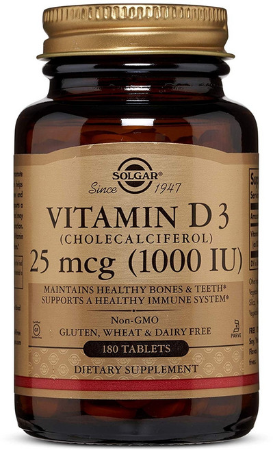 솔가 비타민 D3 (콜레칼시페롤) 1000IU 타블렛, 180정, 1개
