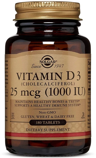 솔가 비타민 D3 (콜레칼시페롤) 1000IU 타블렛, 180정, 1개 - 쿠팡