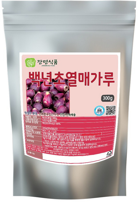 [장명식품] 백년초 가루 분말 선인장열매, 300g, 2개