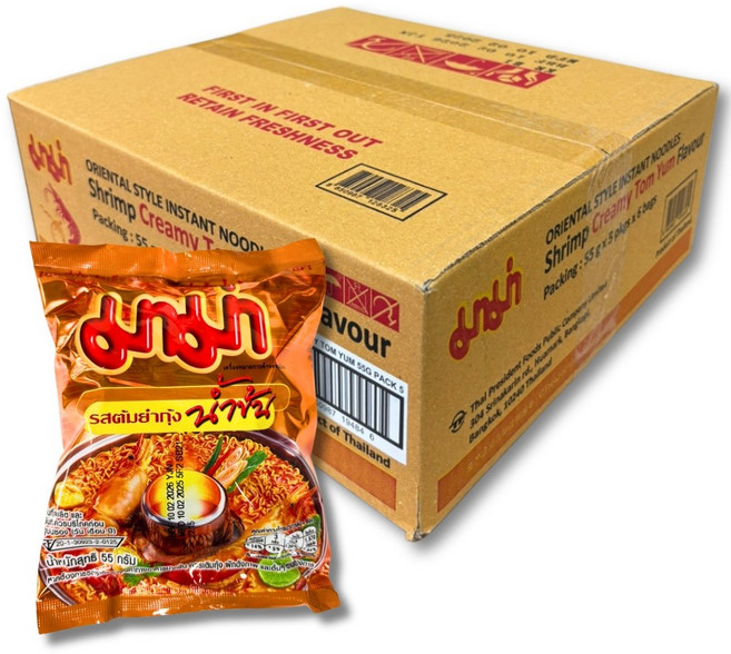 마마 쉬림 크리미 톰윤 플레이버 봉지라면 55g, 30개